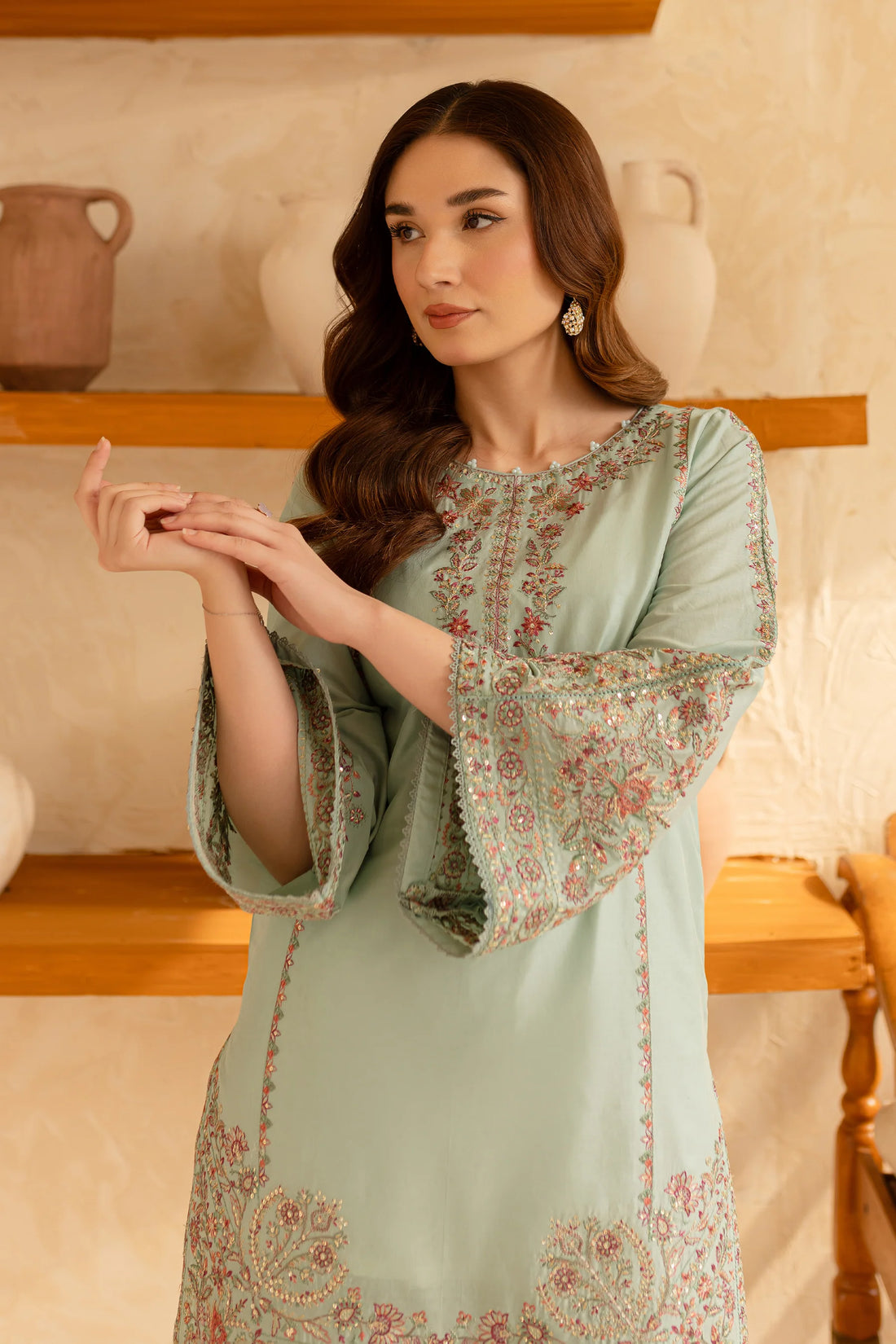 W-354 2Pc Deliya Embroidered Lawn Dress