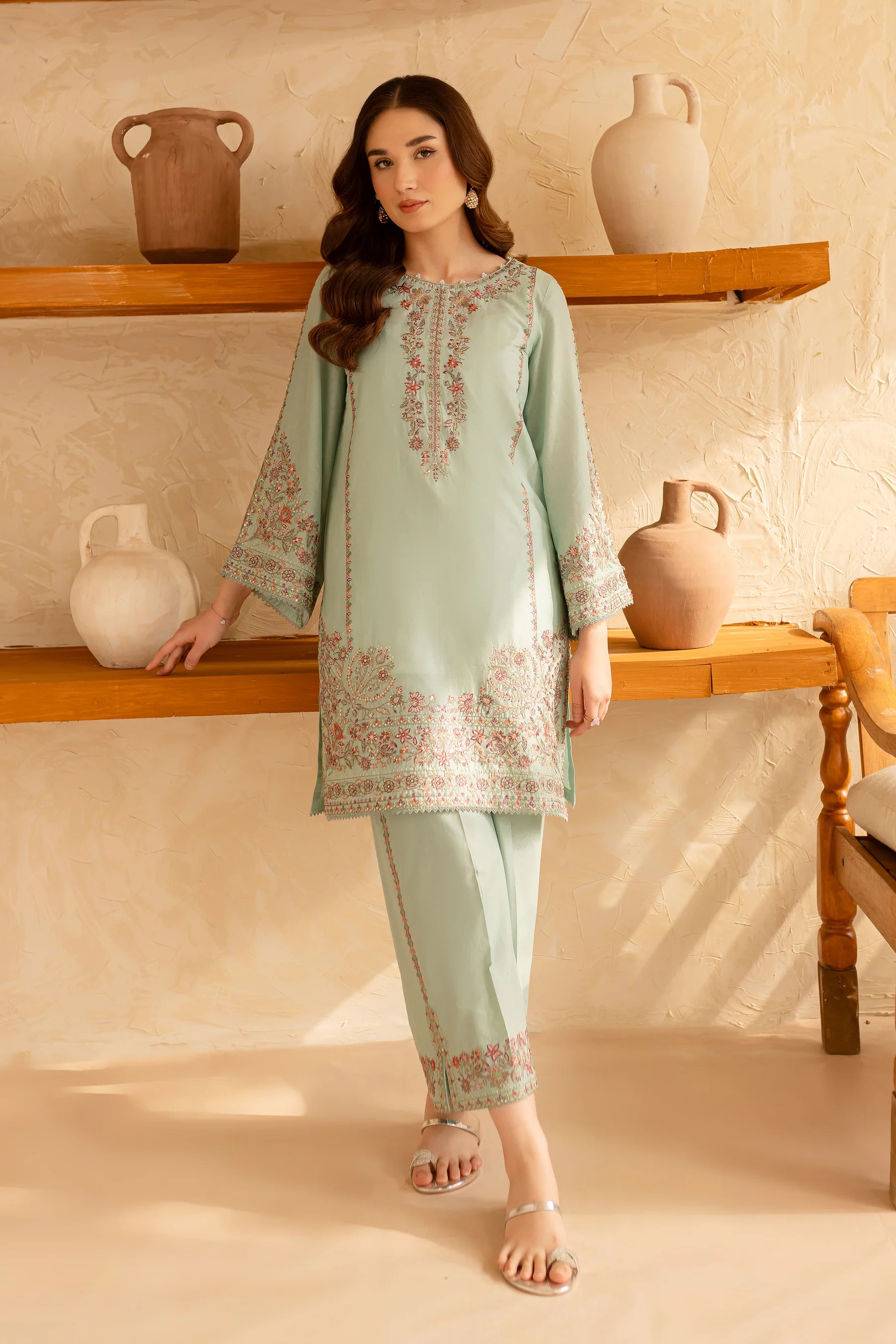W-354 2Pc Deliya Embroidered Lawn Dress