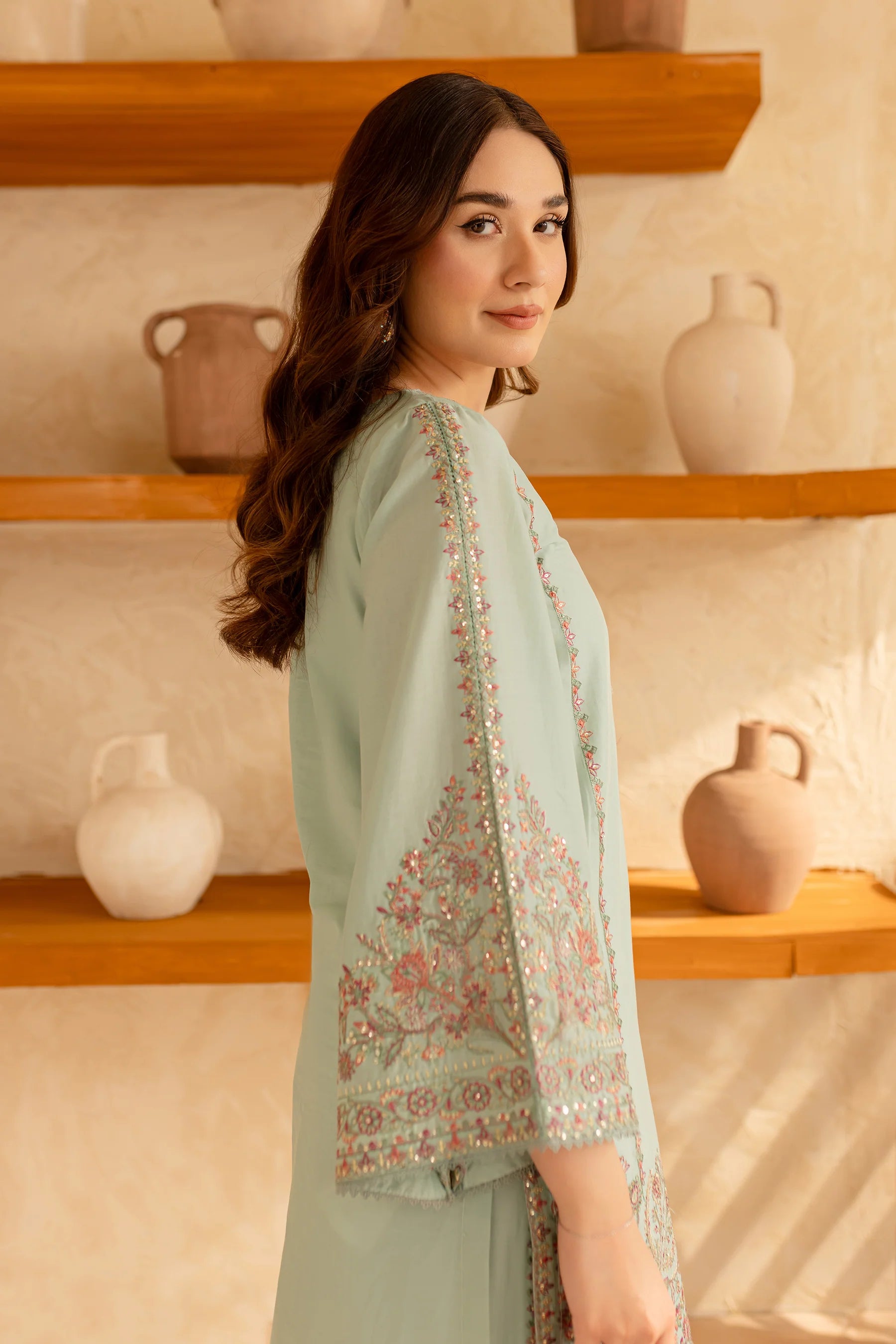 W-354 2Pc Deliya Embroidered Lawn Dress