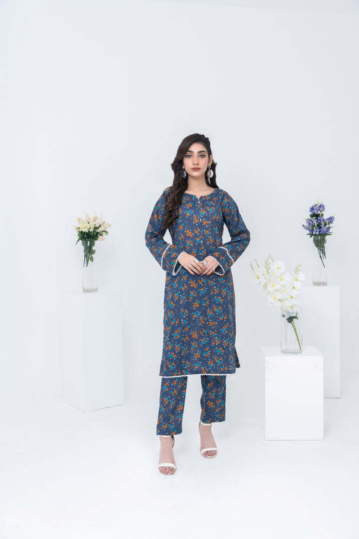 FWS24-207 2PCS SOFT LAWN PRINTED SHIRT WITH TROUSER