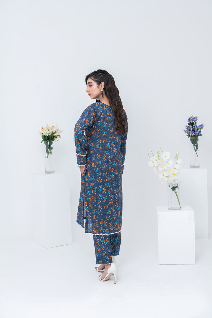 FWS24-207 2PCS SOFT LAWN PRINTED SHIRT WITH TROUSER