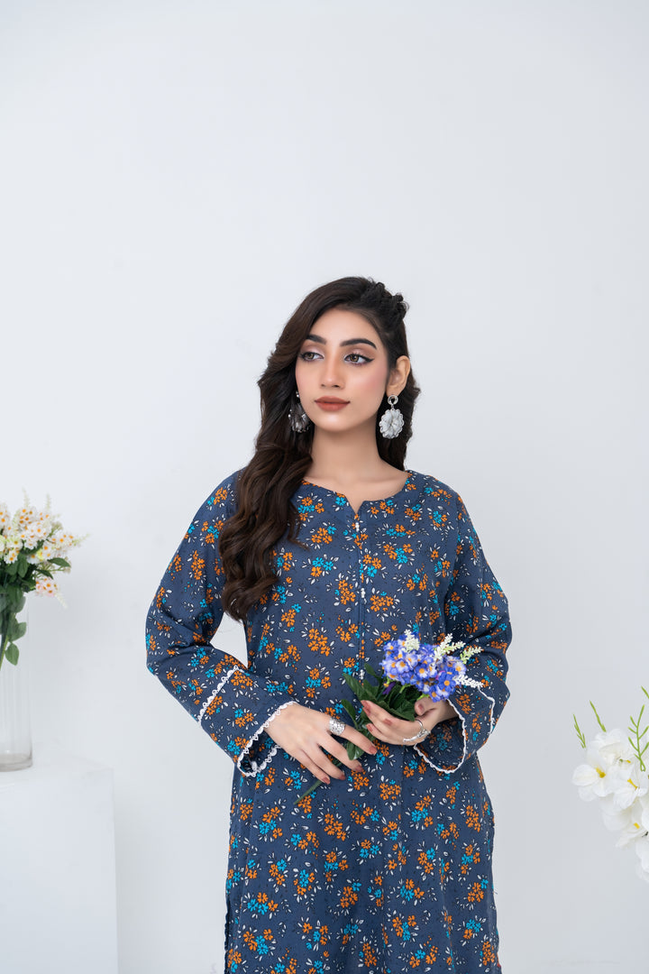 FWS24-207 2PCS SOFT LAWN PRINTED SHIRT WITH TROUSER