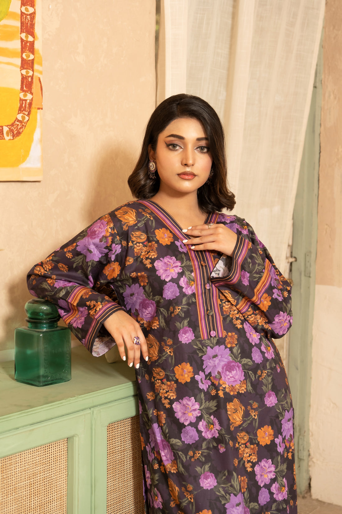 SS25-325 2PC Lawn Printed Shirt With Trouser