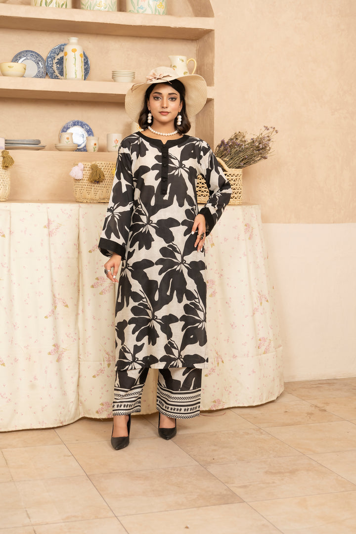 SS25-335 2PC Lawn Printed Shirt With Trouser