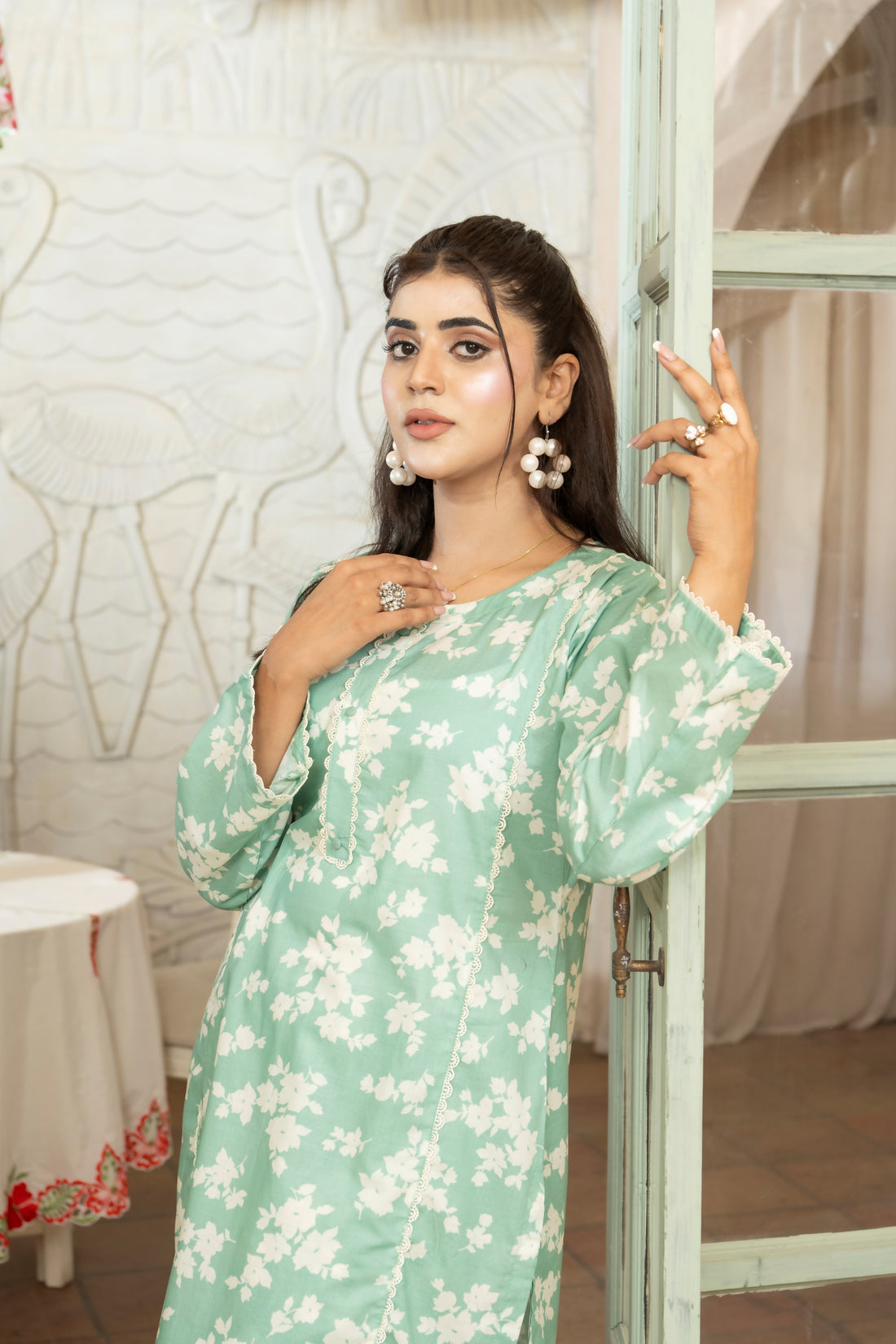 SS25-328 2PC Lawn Printed Shirt With Trouser