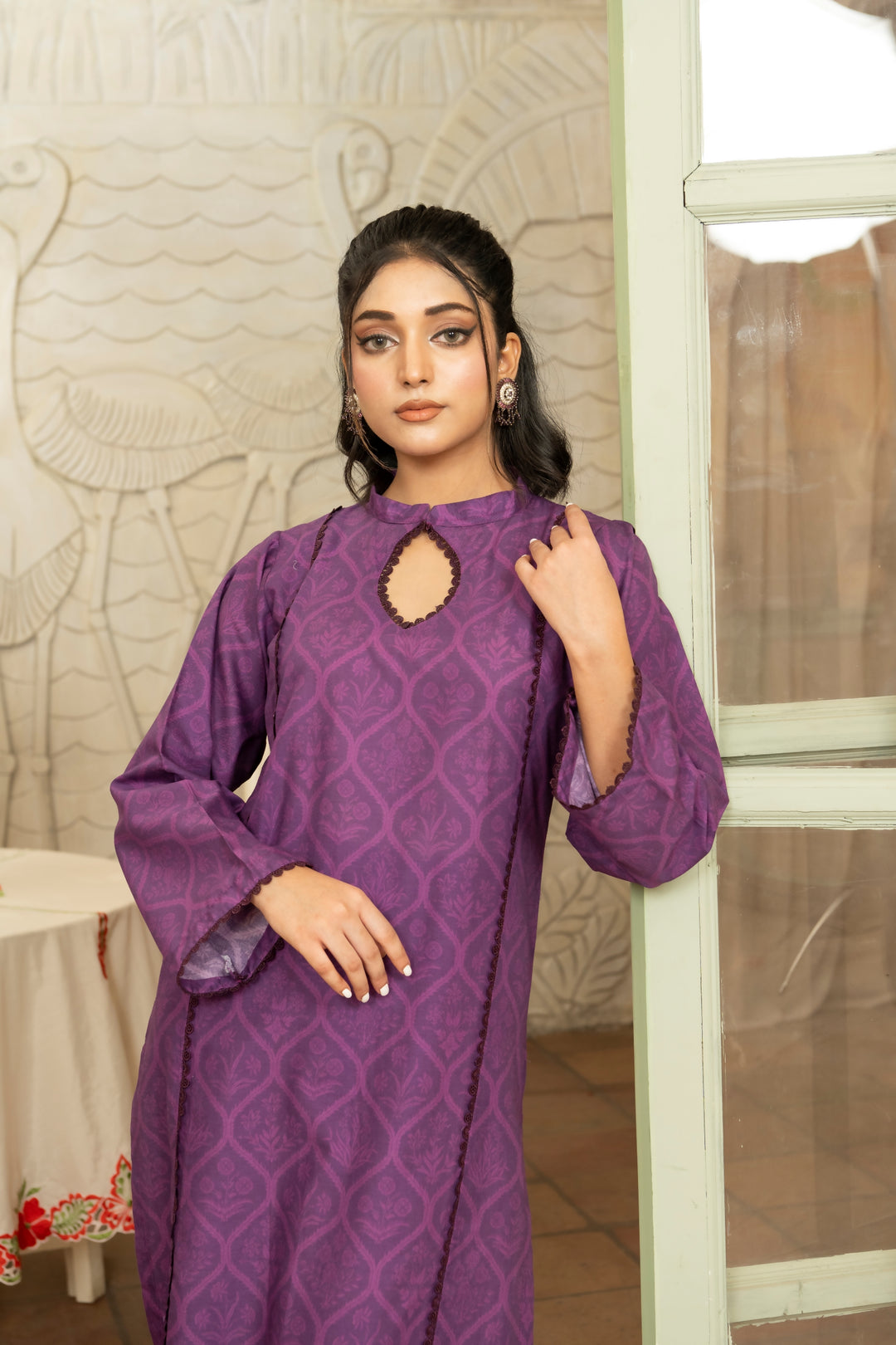 SS25-340 2PC Lawn Printed Shirt With Trouser