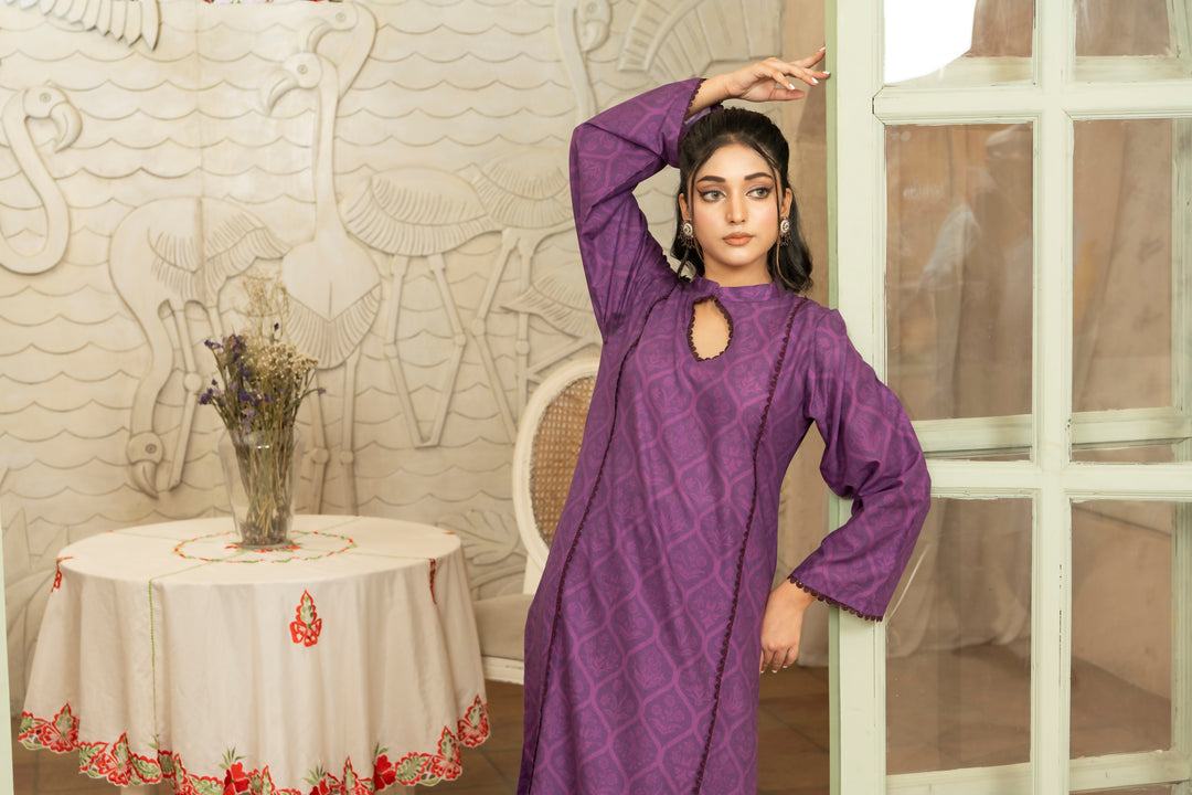 SS25-340 2PC Lawn Printed Shirt With Trouser