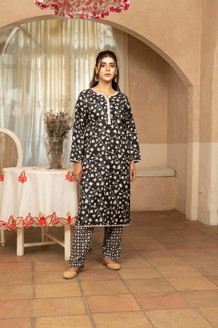 SS25-333 2PC Lawn Printed Shirt With Trouser