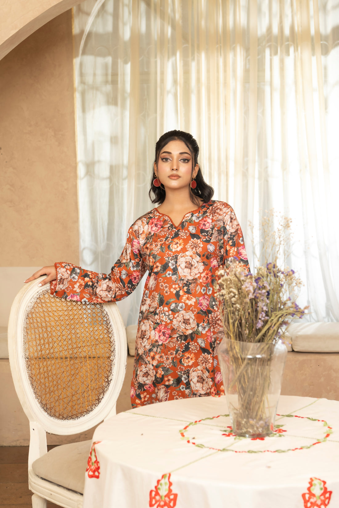 SS25-329 2PC Lawn Printed Shirt With Trouser