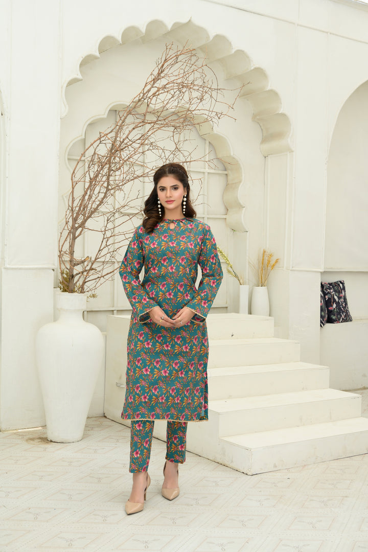 SS25-323 2PC Lawn Printed Shirt With Trouser