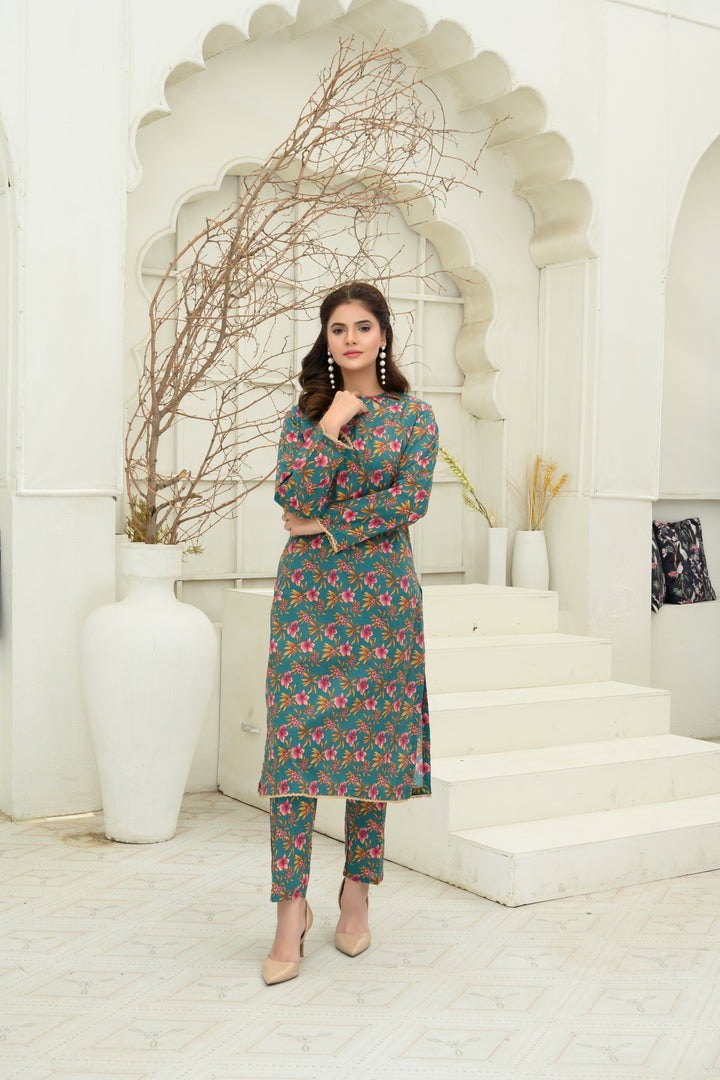 SS25-323 2PC Lawn Printed Shirt With Trouser