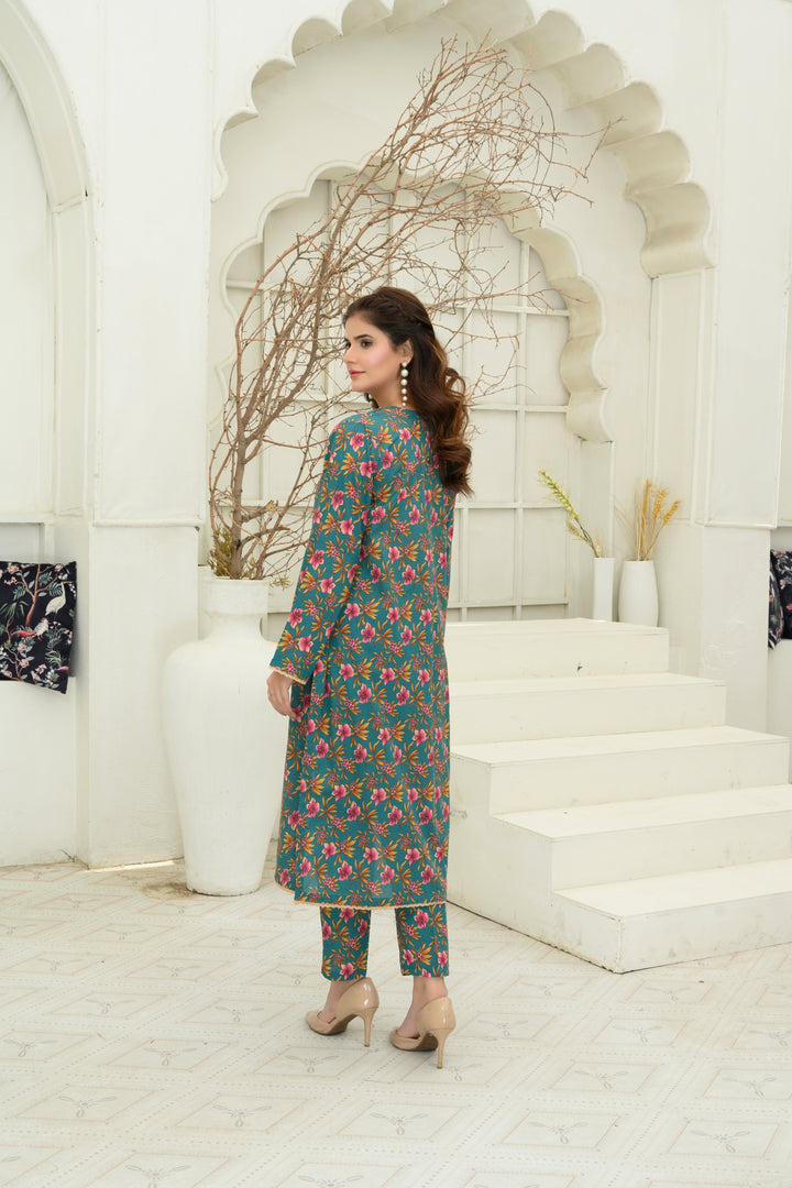 SS25-323 2PC Lawn Printed Shirt With Trouser