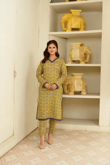 SS25-321 2PC Lawn Printed Shirt With Trouser