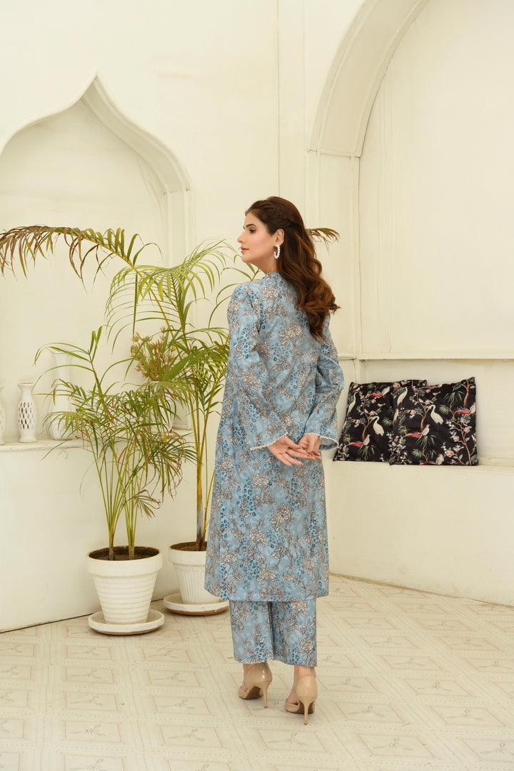 SS25-314 2PC Lawn Printed Shirt With Trouser