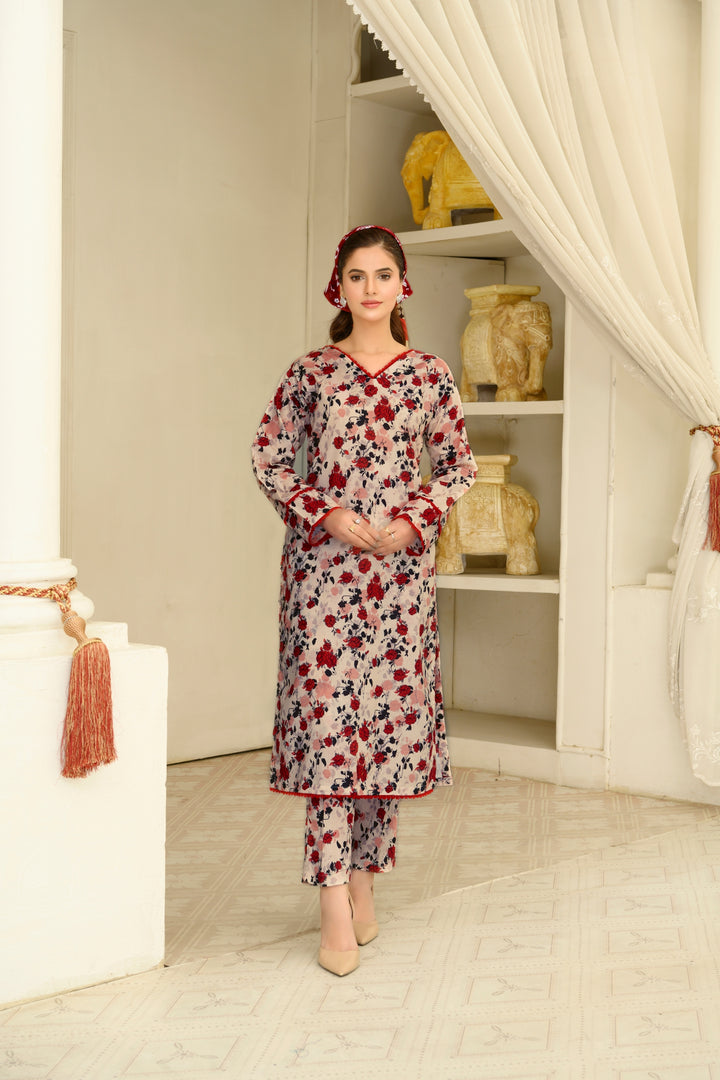SS25-324 2PC Lawn Printed Shirt With Trouser