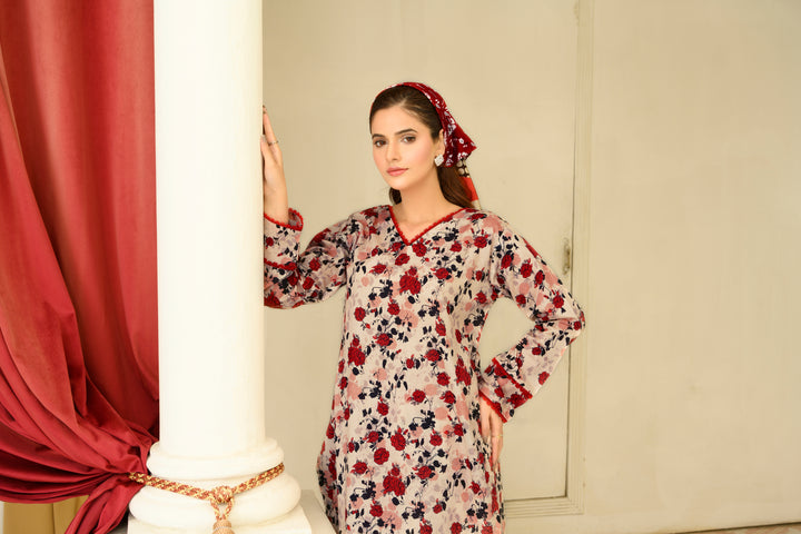 SS25-324 2PC Lawn Printed Shirt With Trouser