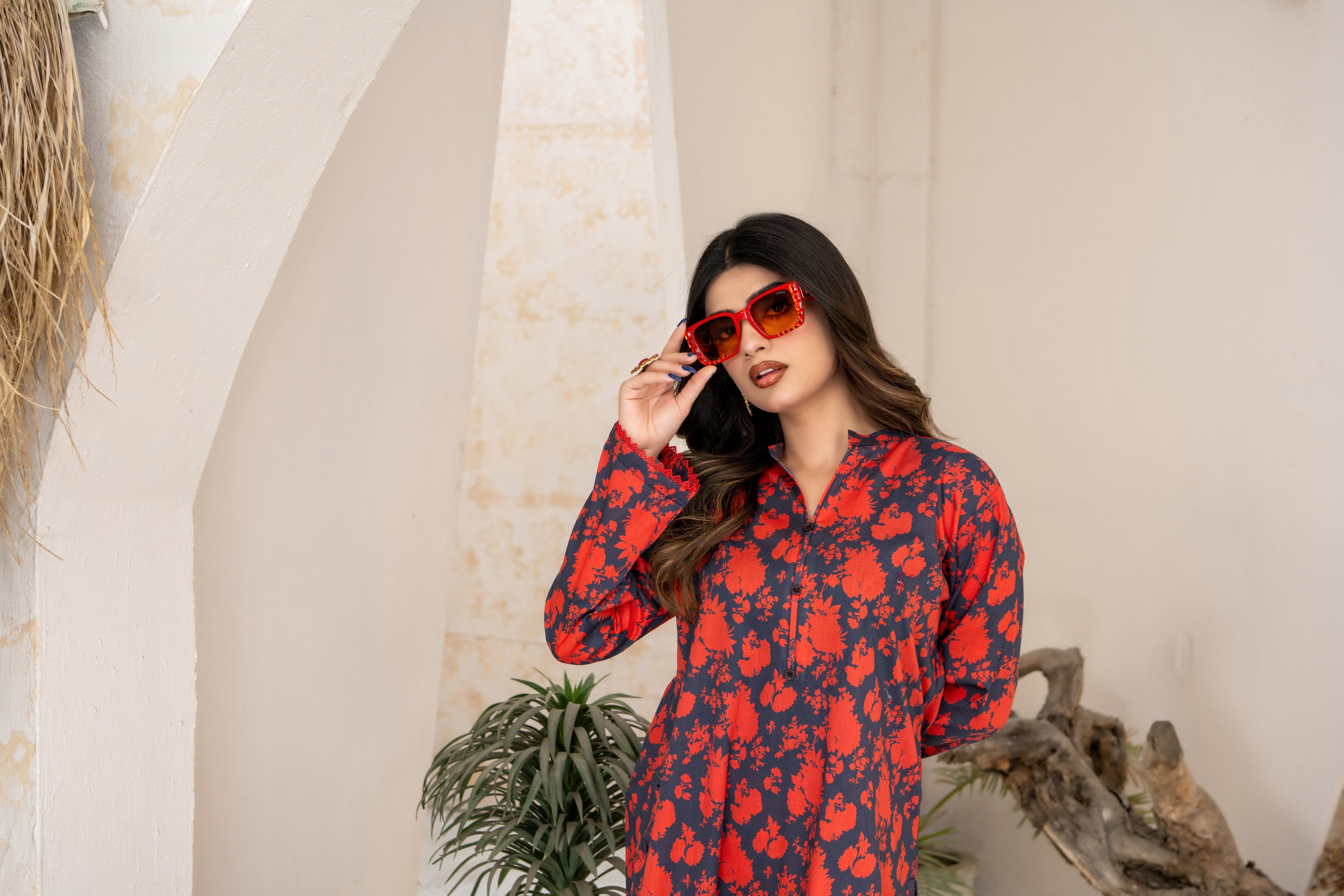 SS25-301 2PC Lawn Printed Kurta with Trouser