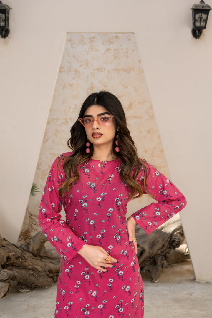 SS25-308 2PC Lawn Printed Shirt with Trouser