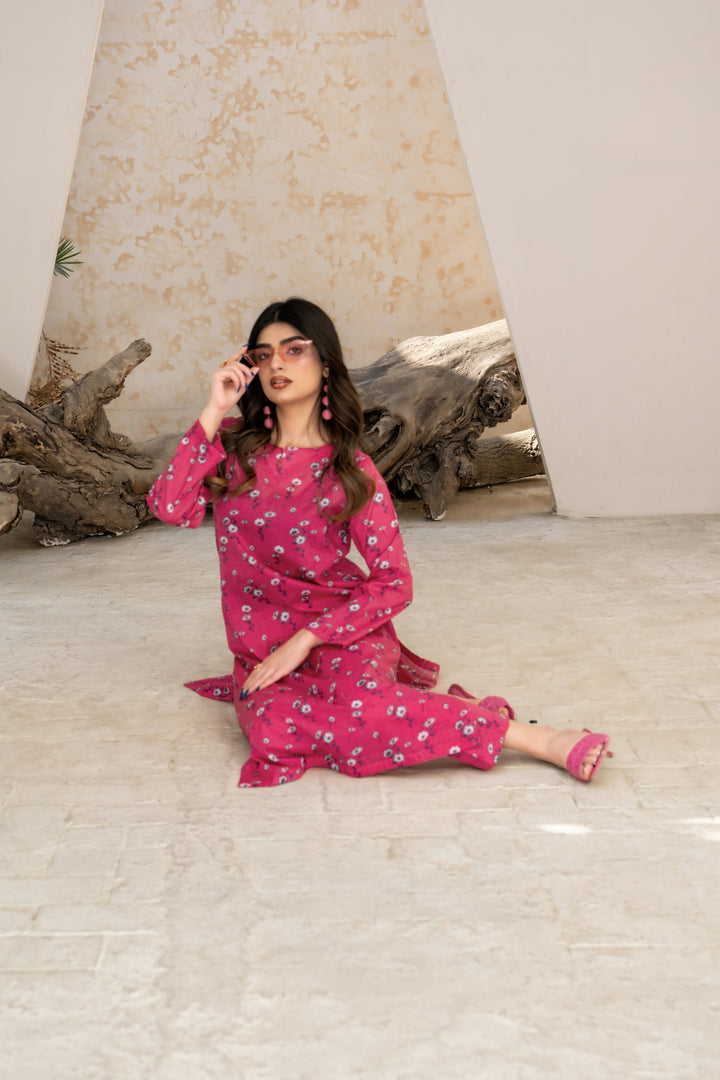 SS25-308 2PC Lawn Printed Shirt with Trouser