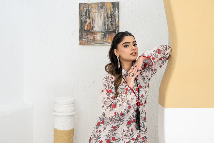 SS25-302 2PC Lawn Printed Shirt with Trouser