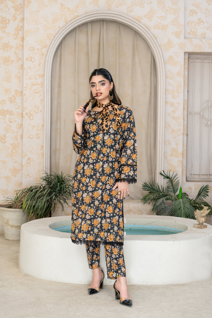 SS25-303 2PC Lawn Printed Kurta with Trouser