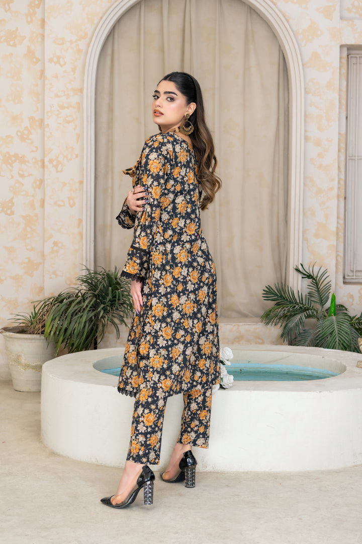 SS25-303 2PC Lawn Printed Kurta with Trouser