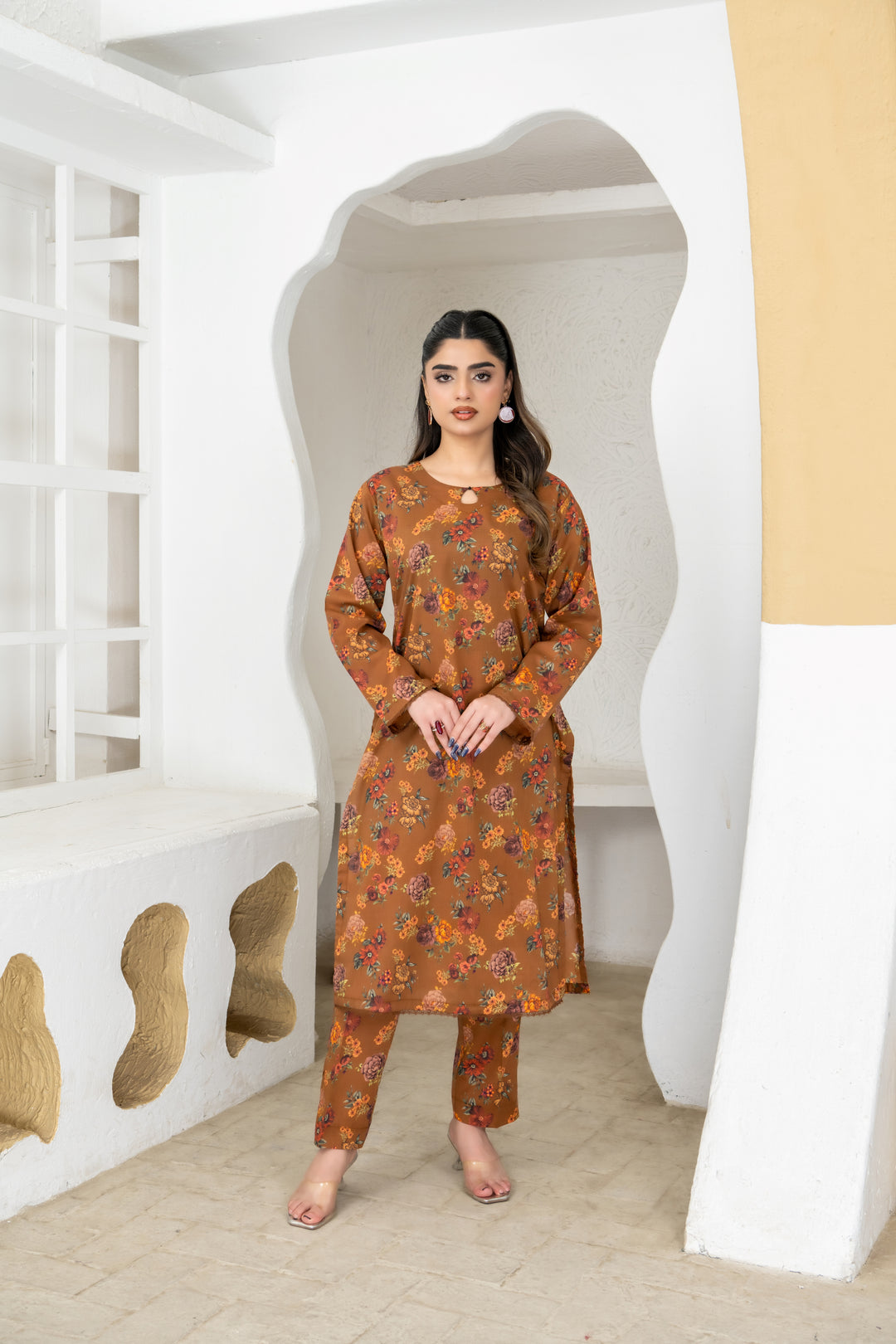 SS25-309 2PC Lawn Printed Shirt with Trouser