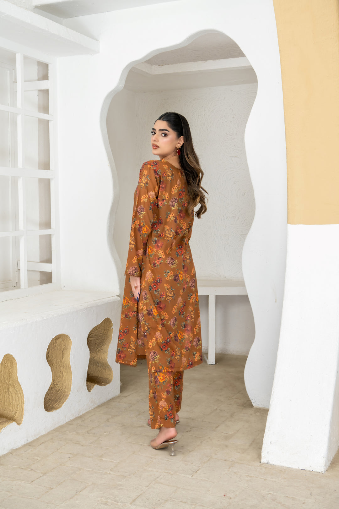 SS25-309 2PC Lawn Printed Shirt with Trouser