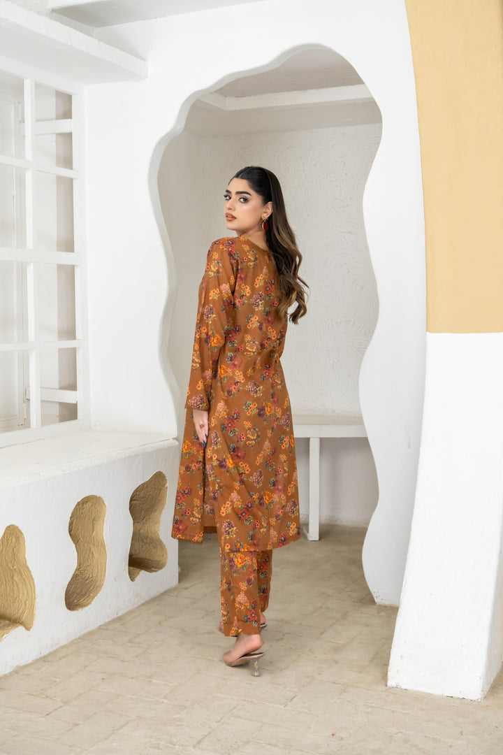 SS25-309 2PC Lawn Printed Shirt with Trouser
