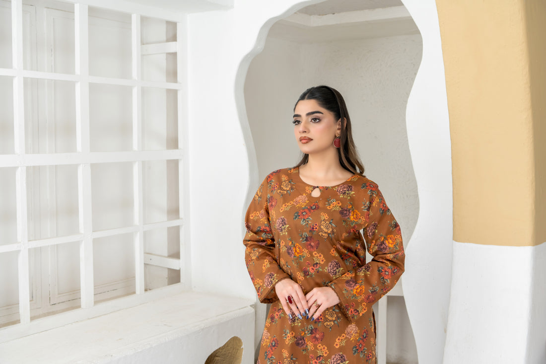 SS25-309 2PC Lawn Printed Shirt with Trouser