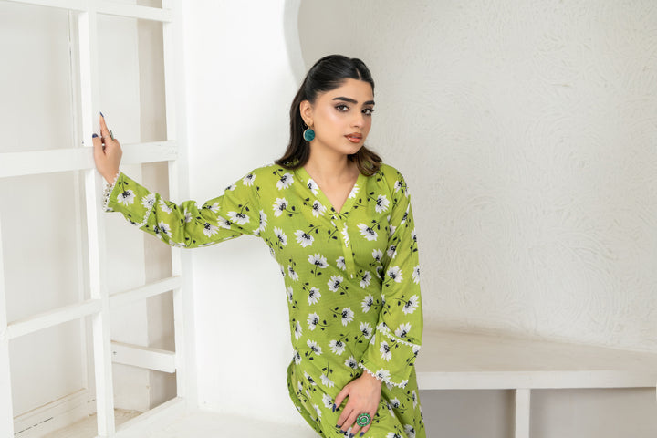 SS25-306 2PC Lawn Printed Shirt with Trouser