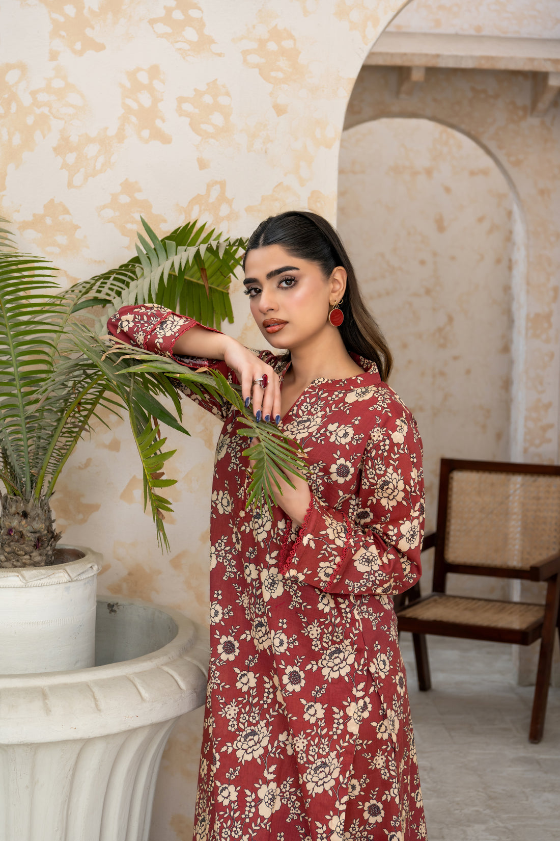 SS25-304 2PC Lawn Printed Shirt with Trouser