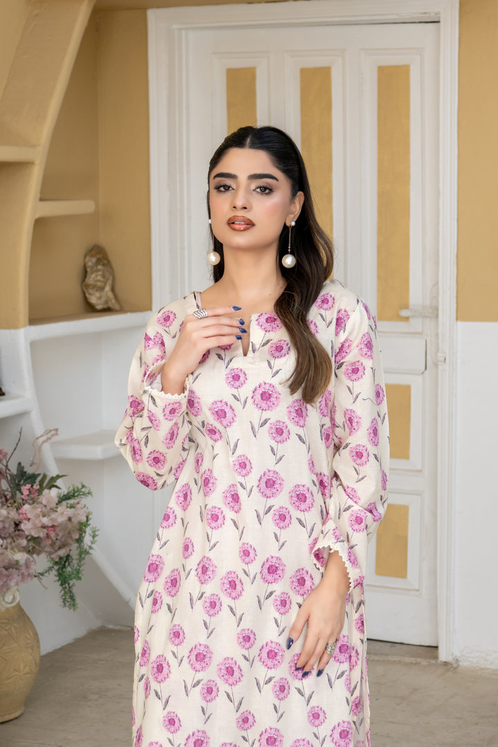 SS25-305 2PC Lawn Printed Shirt with Trouser
