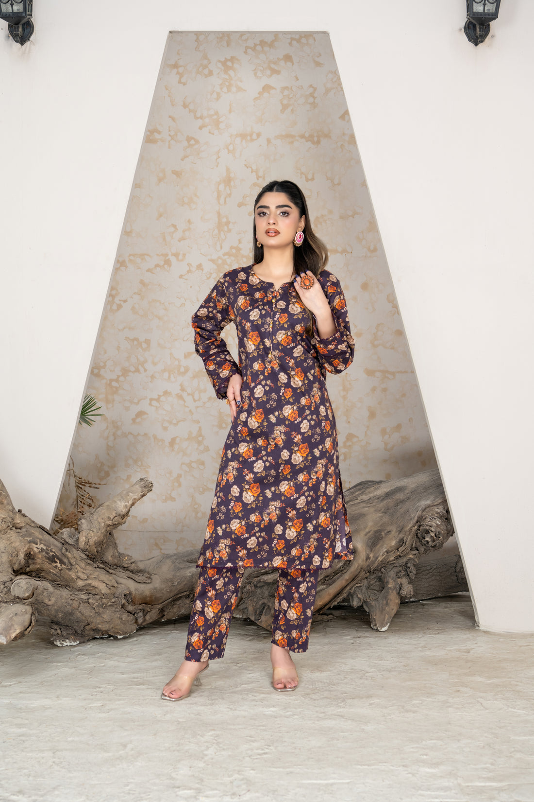SS25-307 2PC Lawn Printed Kurta with Trouser