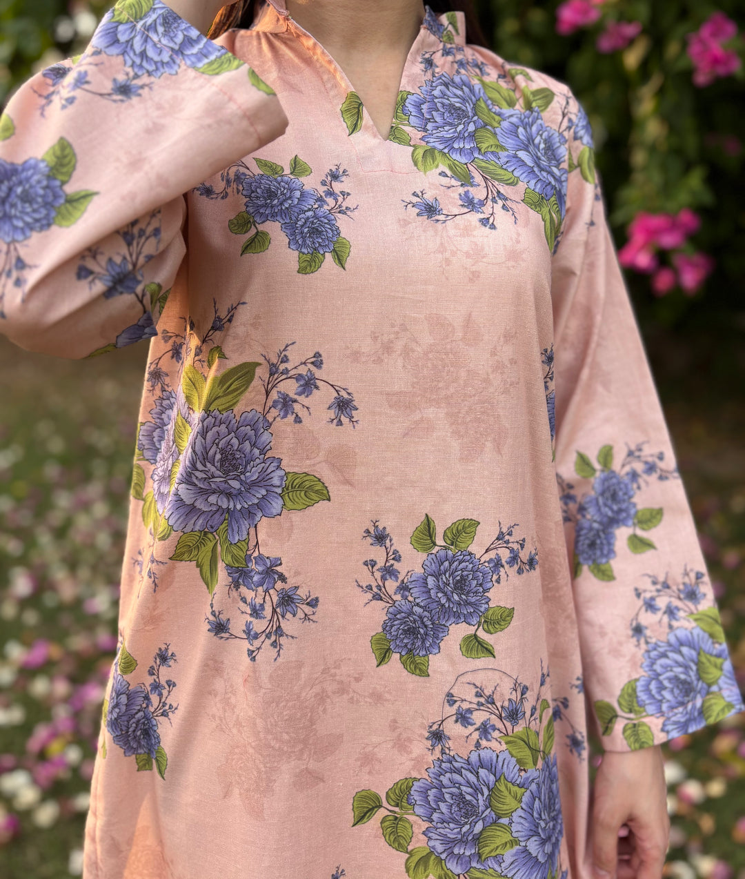 W25-113 2PC Khaddar Printed Shirt With Trouser