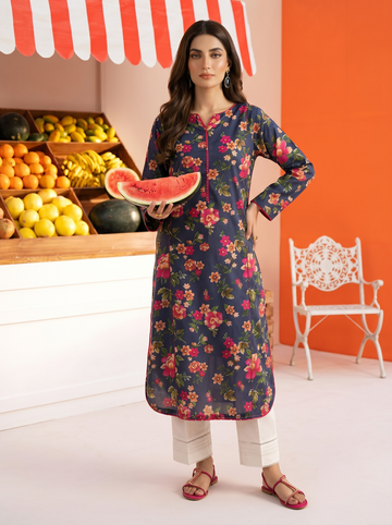 SS25-365 2PC Lawn Printed Shirt With Trouser
